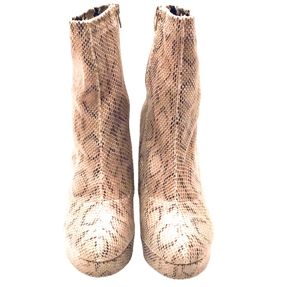 ASOS Blake Platform Ankle Sock Boots in Tan Snake Size- UK 6/ US 8 - Picture 5 of 16